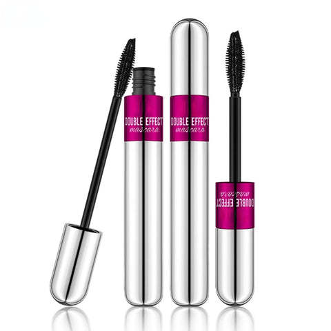2 in 1 Black Mascara 4D Silk Waterproof Mascara 5x Volume and Lengthening Thickening Smudge Proof for Long-Lasting, Softer Tip, Filter Design No Clumping Superstrong. (B#1PCS)