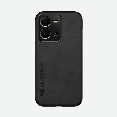 Kepuch Silklike Case for Vivo V25 - Cover Bumper Built-in Metal Plate for Vivo V25 - Black