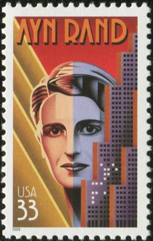 AYN RAND #3308 Single 33 US Postage Stamps by USPS Postage Stamps