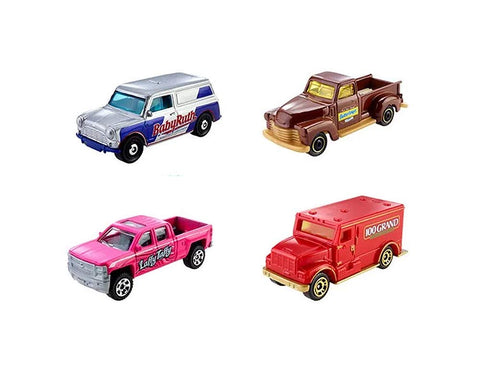 Matchbox 2019 Candy Themed Series Die Cast Cars, 4-Pack Set