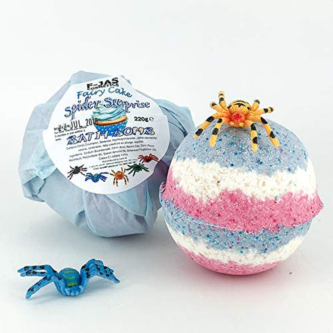 Spider Surprise Toy Cupcake Scented Bath Bomb 220g