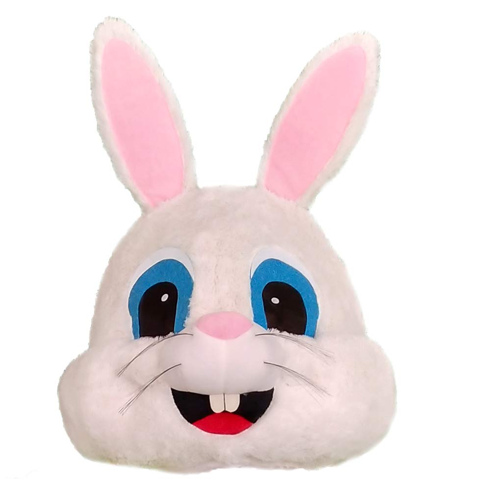 MatGui Easter Party Rabbit Costume Bunny Mascot Costume Adult Size Fancy Dress (B-White)
