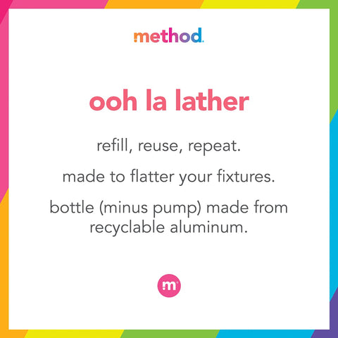 Method Foaming Hand Wash, Violet + Lavender, Reusable Silver Aluminum Bottle, Biodegradable Formula, 10 oz (Pack of 3)