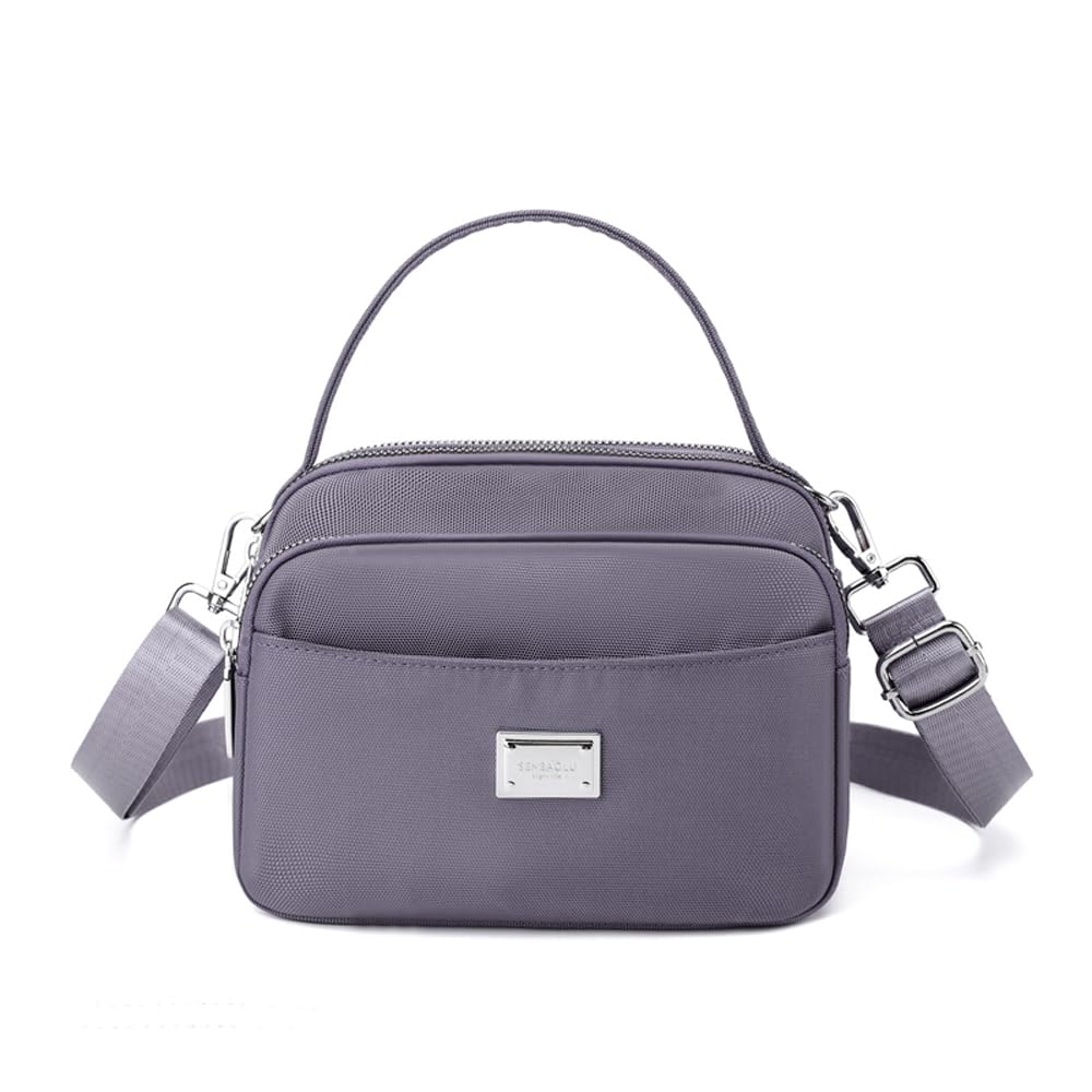 JIANLINST Women Crossbody Phone Bag Purse Mini Shoulder Bag Small Multi Pocket Crossbody Handbag Bag for Ladies Girls Grey
