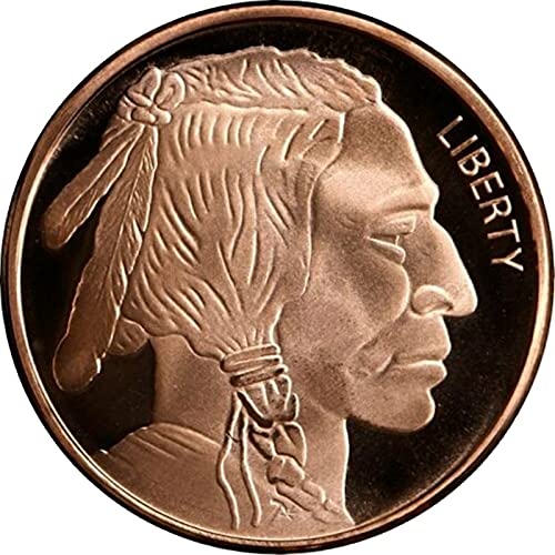 1 oz .999 Pure Copper Round/Challenge Coin (Buffalo Nickel)