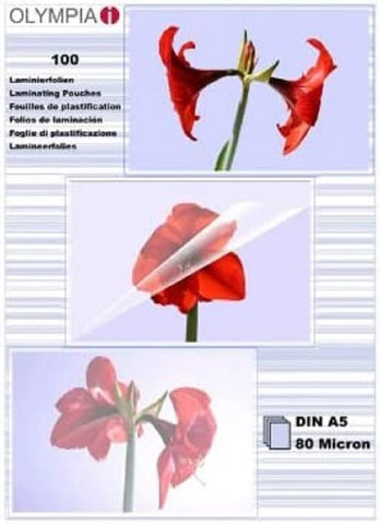 Olympia 9178 Laminating Pouches DIN A5 80 Micron