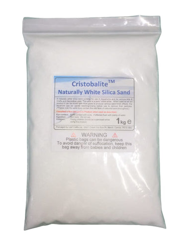 Trustleaf 1kg Bag of Decorative White Silica Sand for Art and Crafts