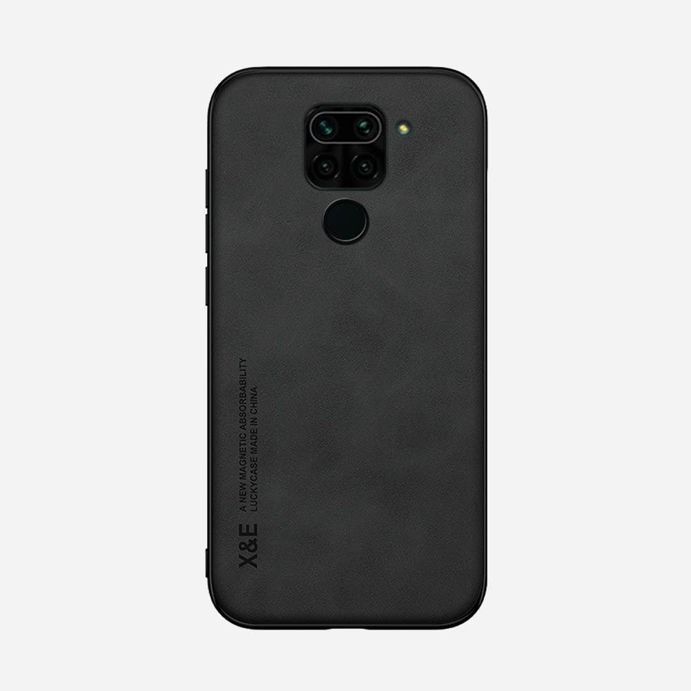 Kepuch Silklike Case for Redmi Note 9 4G/Redmi 10X 4G - Cover Bumper Built-in Metal Plate for Redmi Note 9 4G/Redmi 10X 4G - Black