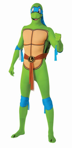 Rubie's Official Leonardo 2nd Skin Teenage Ninja Turtles, Adult Costume - Medium, Green,887451