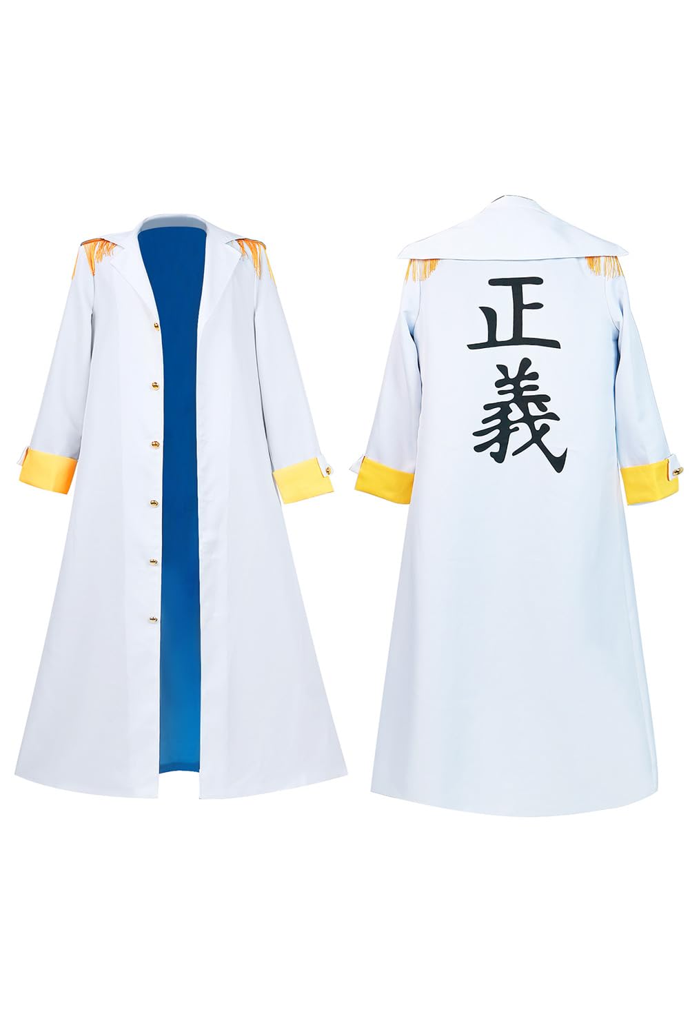 Wolyzz Kizaru Cosplay Anime Cloak Coat Admiral Costume for Adult XXL