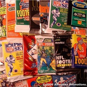 Football Card Collection of 25 Unopened Wax Packs. BONUS DAN MARINO ROOKIE CARD REPRINT - Look for Rookie Cards, Hall of Famers, Special Inserts, and More!!