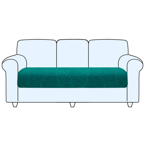 SHUOJIA Sofa Seat Cushion Cover, Stretch Sofa Seat Cover, Cushion Covers Non-slip, Slipcover Cover for Sofa Seat Cushions,Seat Couch Cover for Pets & Kids (Malachite Green,Large-3-Seater)