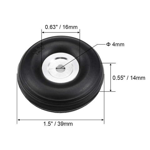 uxcell Tire and Wheel Sets for RC Car Airplane,PU Sponge Tire with Aluminum Alloy Hub,1.5"