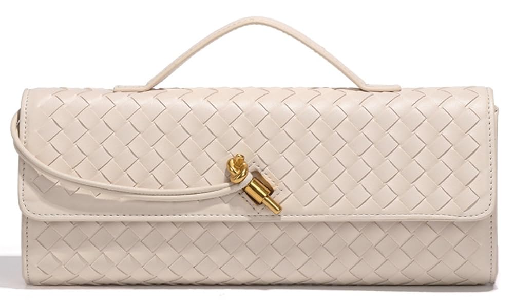 Upbull Trendy Woven Evening Clutch Purses Women Underarm Shoulder Handbag Cute Satchels Crossbody Purse PU Leather Wallet