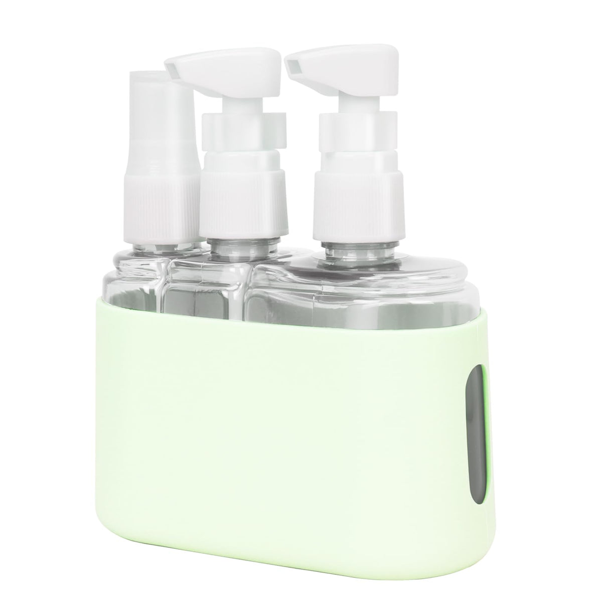 Songaa Travel Bottles Leak Proof, 3 in 1 Travel Containers for Toiletries, Refillable Plastic Bottles with Lid, Travel Accessories Shampoo Conditioner Bottles Green