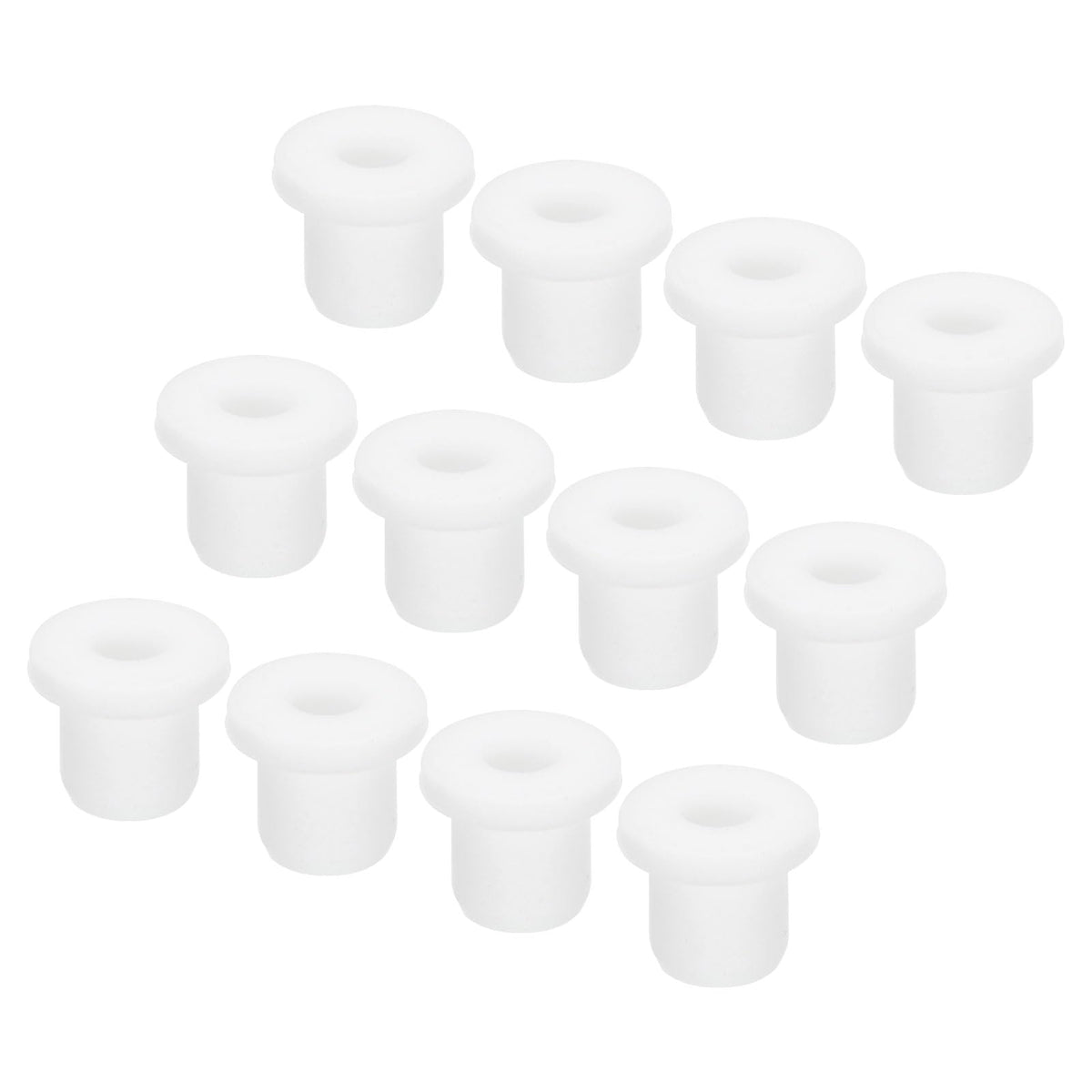 MECCANIXITY 40Pcs T Type Rubber Grommet Mount Dia 9mm ID 5mm Seal Protection Flexible Hole Plugs for Cable Pipe White