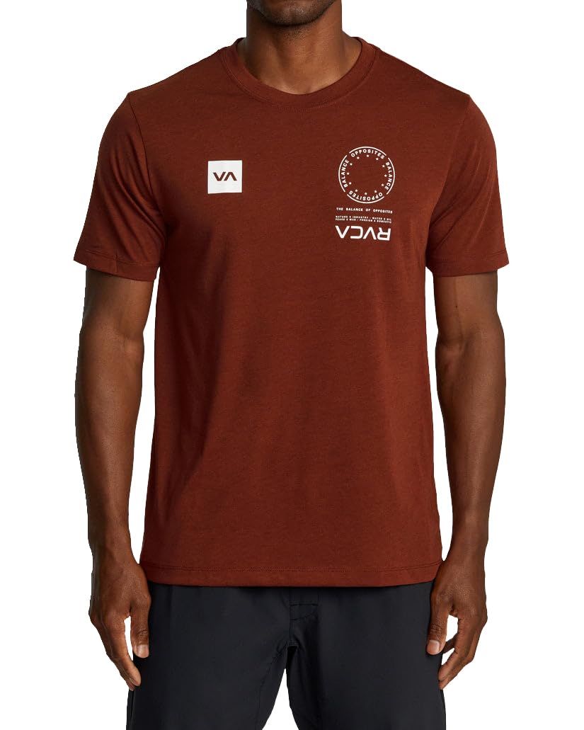 RVCA Men's Standard Va Mark Ss, Red Brick
