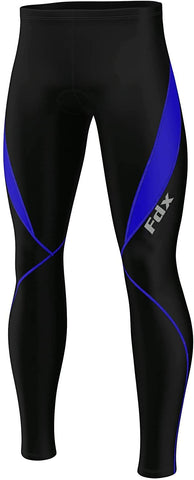 FDX MenÃƒÆ’Ã‚Â¢ÃƒÂ¢Ã¢â‚¬Å¡Ã‚Â¬ÃƒÂ¢Ã¢â‚¬Å¾Ã‚Â¢s Cycling Tights - Italian Roubaix Fabric, 3D Anti-Bac Padded, Breathable, Quick Dry, Winter Cycle Pants - Thermal Outdoor Bike Riding Trousers - Highly Elasticated Bicycle Leggings (Blue-L)