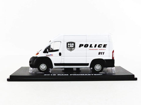 Greenlight 86168 1: 43 2018 Ram Promaster 2500 Cargo High Roof - Ram Law Enforcement Police Transport Vehicle