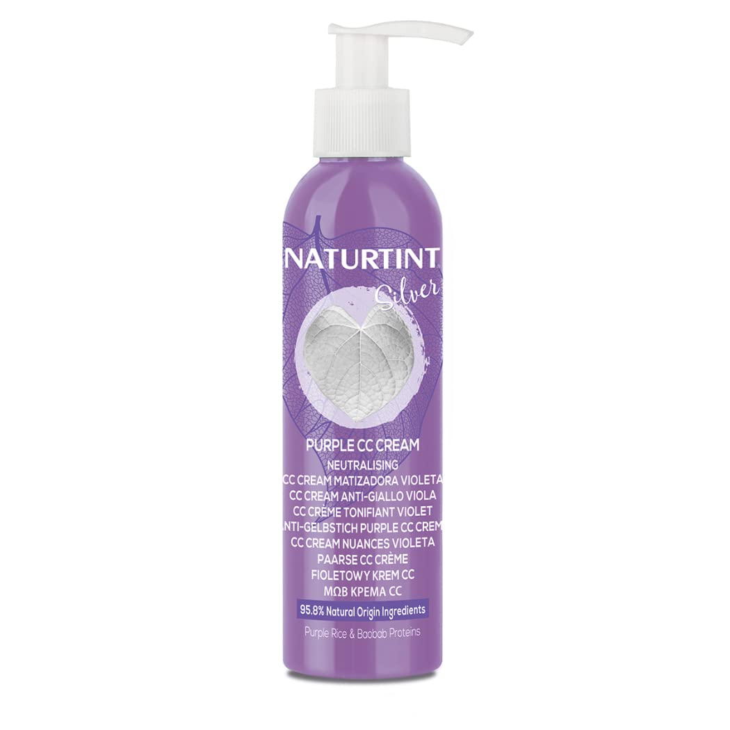 Naturtint. No Rinse Violet Mattifying CC Cream | Eliminates Unwanted Yellow and Copper Tones in Blonde, White and Bleached Hair | 95.8% Natural Ingredients | 200ml