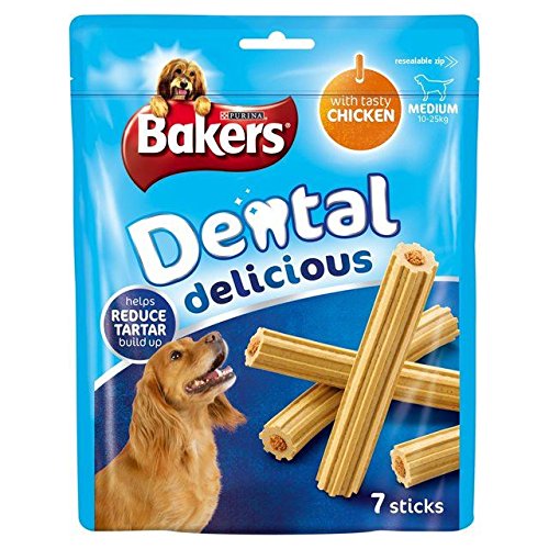 Bakers Dental Delicious Medium Dog Treats Chiclen 7 per pack