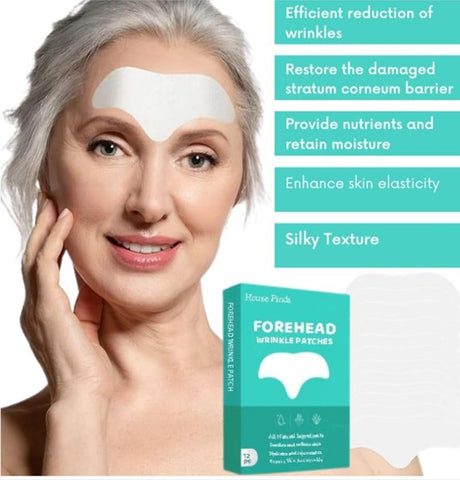 Generic Forehead Wrinkle Patches 12Pcs - Anti Wrinkle Patches | Advanced Forehead Wrinkles Treatment with Aloe, Collagen, and Vitamin E | Face Tape for Wrinkles