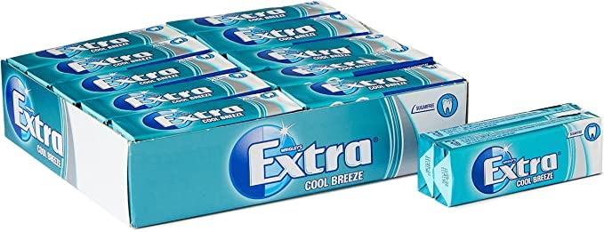 vapewaves Extra Chewing Gum, Sugar Free Cool Breeze Flavour, 30 Packs of 10 Pieces