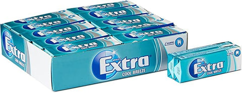 vapewaves Extra Chewing Gum, Sugar Free Cool Breeze Flavour, 30 Packs of 10 Pieces