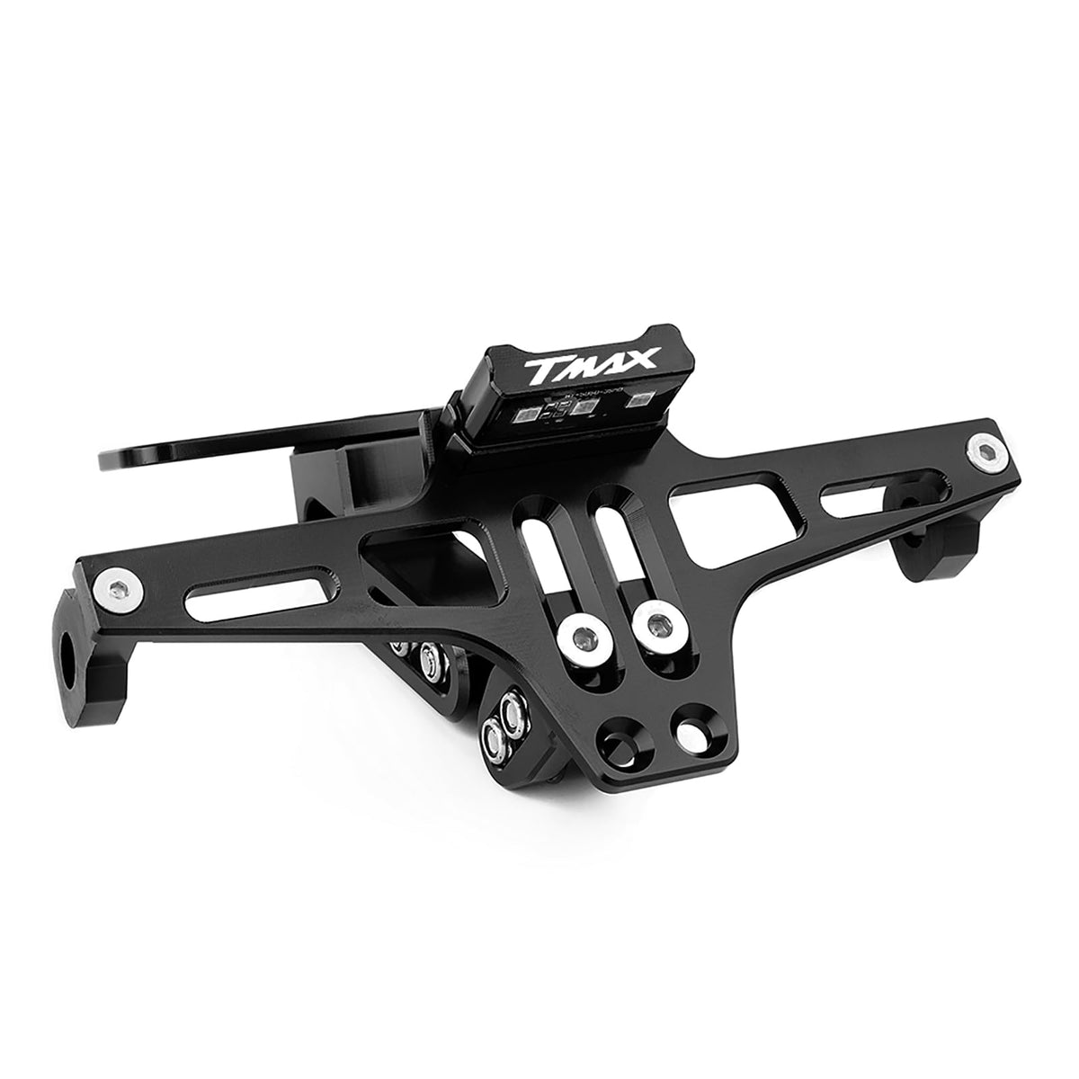 CXEPI Motorcycle License Plate Holder CNC Aluminium Fender Eliminator Holder for TMAX500 TMAX530 SX/DX TMAX560 TMAX 560 500, Black