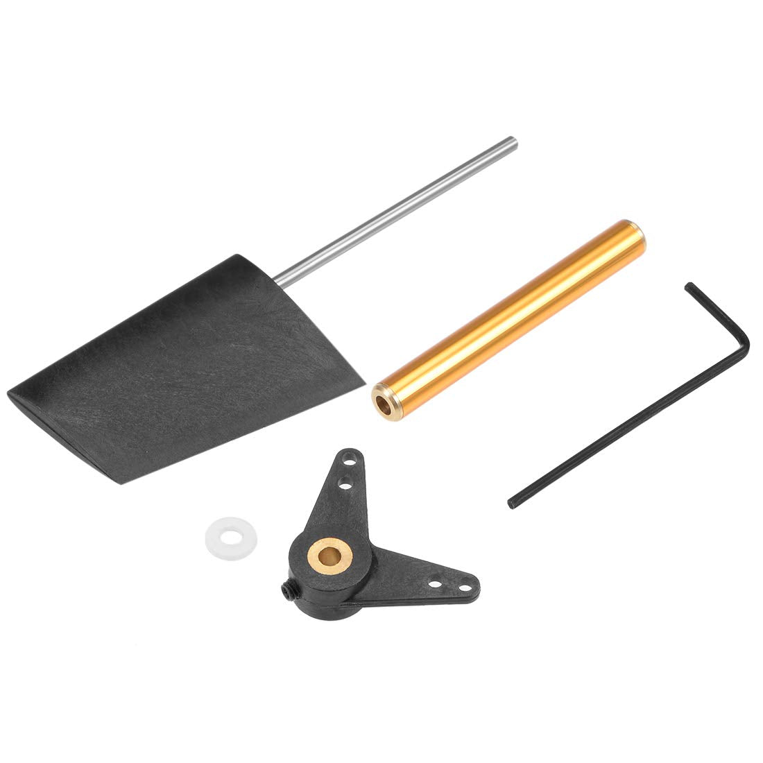 uxcell RC Boat Rudder with L Shape Servo Arm,Rudder Pad Thickness 7.6mm 1 Set