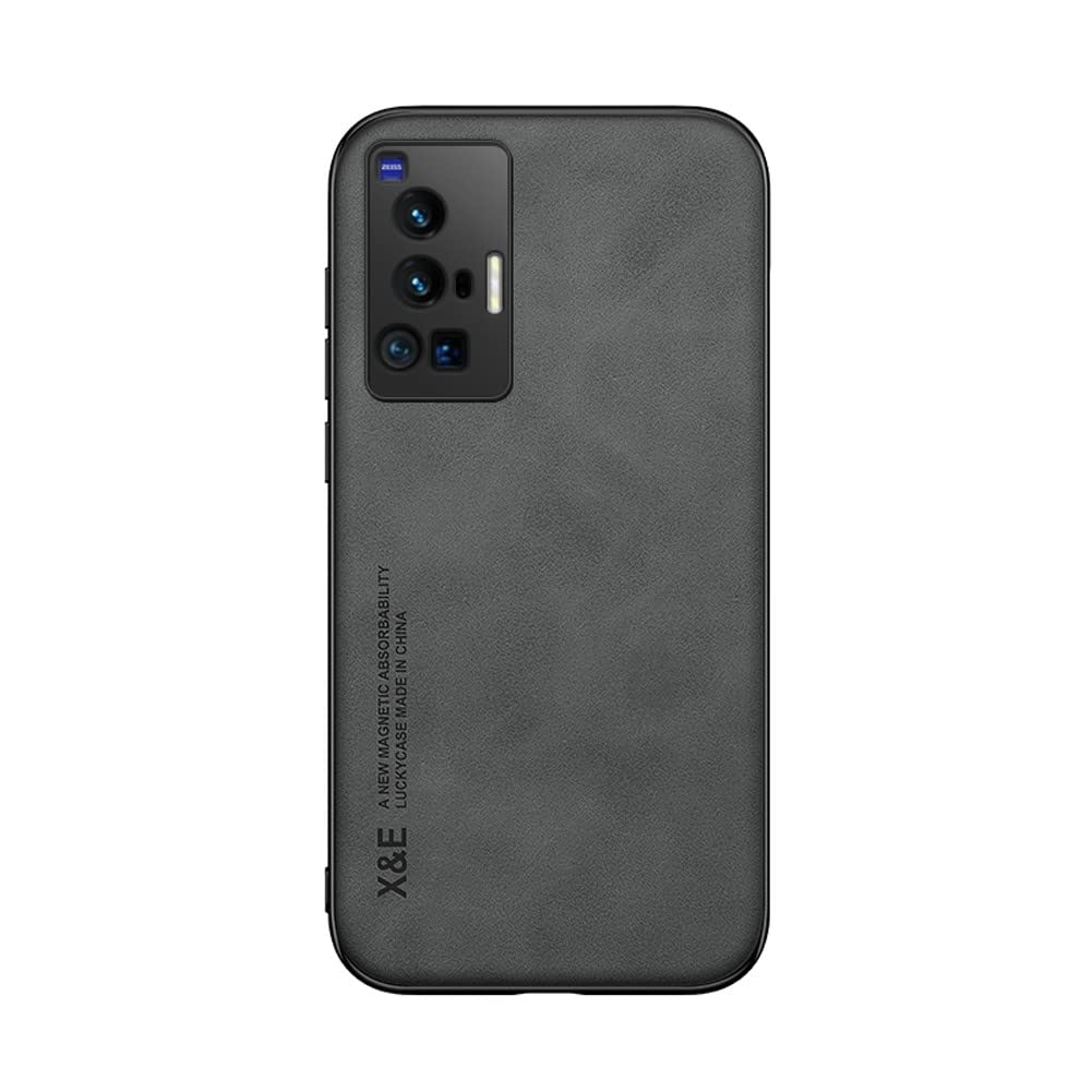 Kepuch Silklike Case for Vivo X70 Pro - Cover Bumper Built-in Metal Plate for Vivo X70 Pro - Black
