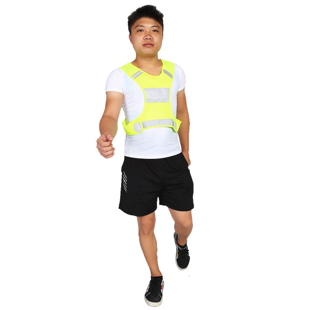 Filfeel Safety Vest, Adjustable High Visibility Reflective Night Running Cycling Security Clothing L
