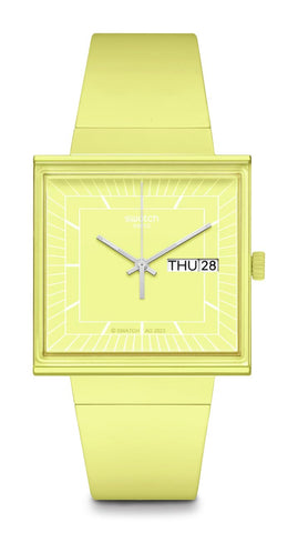 Swatch Unisex Casual Watch Yellow Bioceramic Quartz What IF?Ã¢â‚¬Â¦Lemon