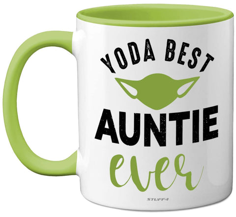 Stuff4 Auntie Mothers Day Gifts - Yoda Best Mug - Best Auntie Mugs, Happy Mothers Day Aunty Gift, Special Aunt Gifts for Christmas, Funny Xmas Tea Coffee Cup Cups, 11oz Ceramic Mugs