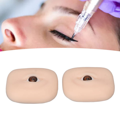 1 Pair Tattoo Practice Skin 3D Semi Permanent Eye Makeup Silicone Fake Skin Microblading Supplies for Eyebrows