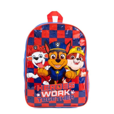 Paw Patrol Kids Heroes Work Together Backpack - Adjustable Shoulder Strap - Perfect for School Time and Outdoor Use - Suitable for Young Children