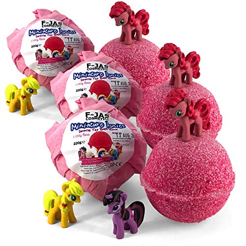 Pony Surprise Toy Bath Bomb with Candy Floss Scent TRIPLE PACK
