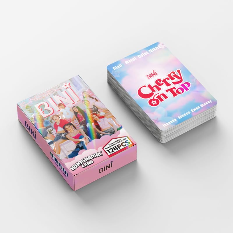 124 PHOTOCARDS small cards Philippine girl group BINI laser card exquisite sticker star peripheral holographic card (9851-BINI)