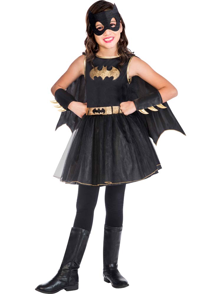 amscan (PKT) (9908401) Child Girls Batgirl Black Costume (3-4yr)