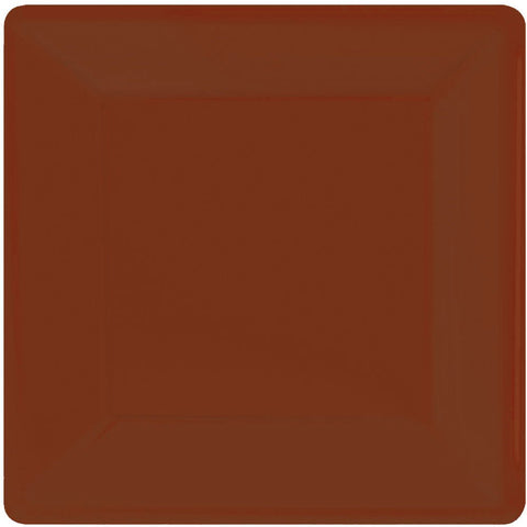 Chocolate Brown Square Paper Plates | 7" | Pack of 20 | Party Supply
