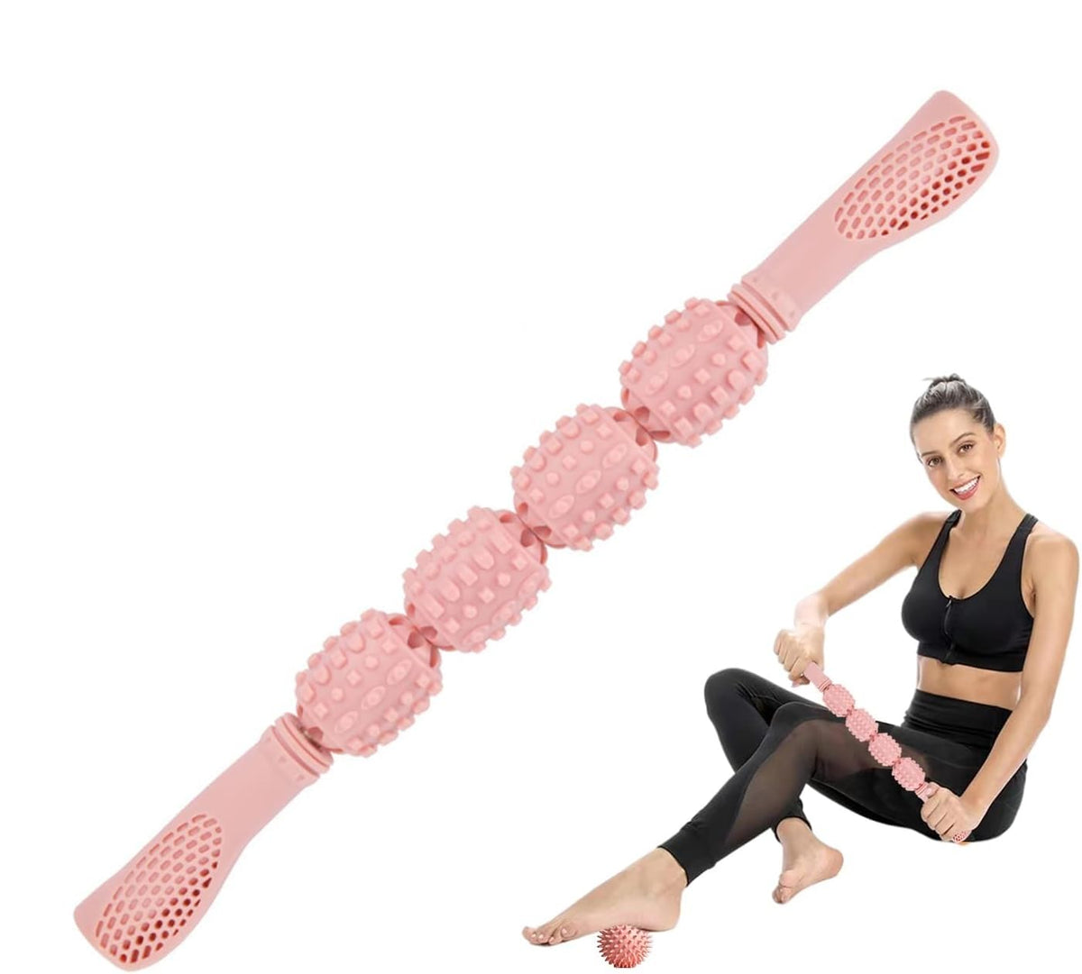 Turbid Deep Tissue Body Massager - Pressure Point Stick for Soreness, Cramping, & Tightness Relief - Foot & Leg Massager for Workout Recovery, Back Pain, Neck, Shoulder, & Cellulite Reduction (46 CM)