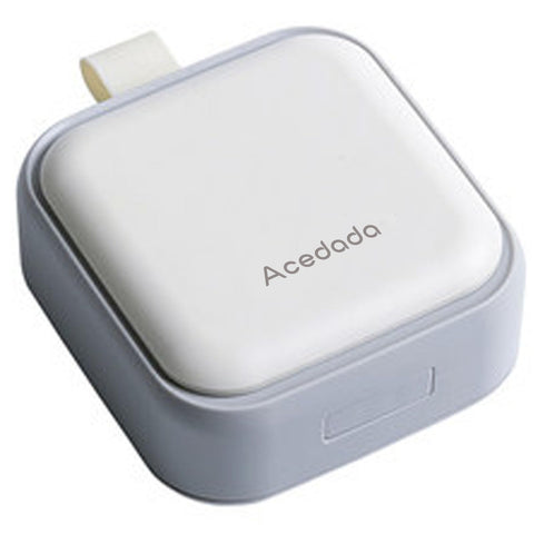 Acedada Small Pill Case, Cute Pill Box - Travel Daily Pill Organizer, Portable Pretty Pill Container for Purse Pocket, Compact Medicine Holder for Vitamins, Fish Oils, Supplements, White