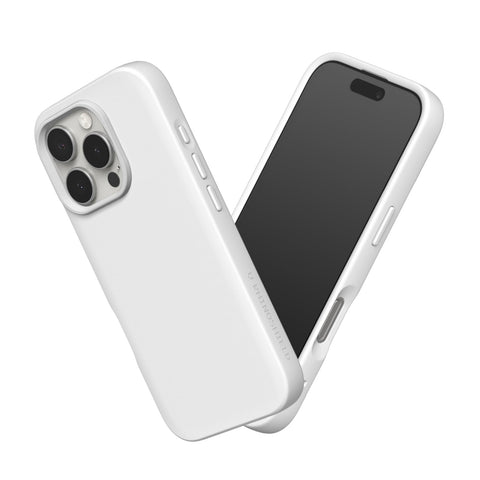 RHINOSHIELD SolidSuit Case Compatible with [iPhone 16 Pro Max] | Shock Absorbent Slim Design Protective Cover with Premium Matte Finish, Camera Control Cutout Design - Classic White