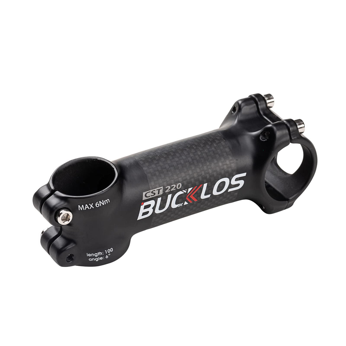 BUCKLOS Road Bike Stem 31.8 60mm 70mm 80mm 90mm 100mm 110mm 120mm 6 17 Degree - 3K Carbon Fiber + Aluminum Road Mountain Bike Stem Superlight Strengthen, fit 31.8mm Handlebar Stem 28.6mm Fork