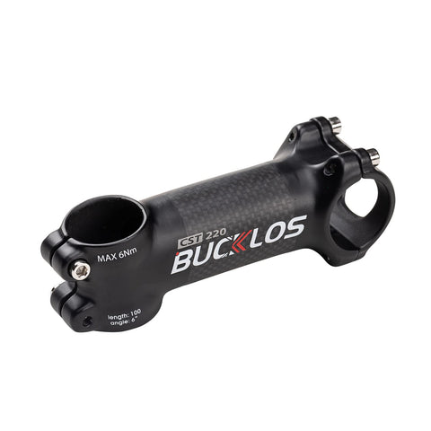 BUCKLOS Road Bike Stem 31.8 60mm 70mm 80mm 90mm 100mm 110mm 120mm 6 17 Degree - 3K Carbon Fiber + Aluminum Road Mountain Bike Stem Superlight Strengthen, fit 31.8mm Handlebar Stem 28.6mm Fork