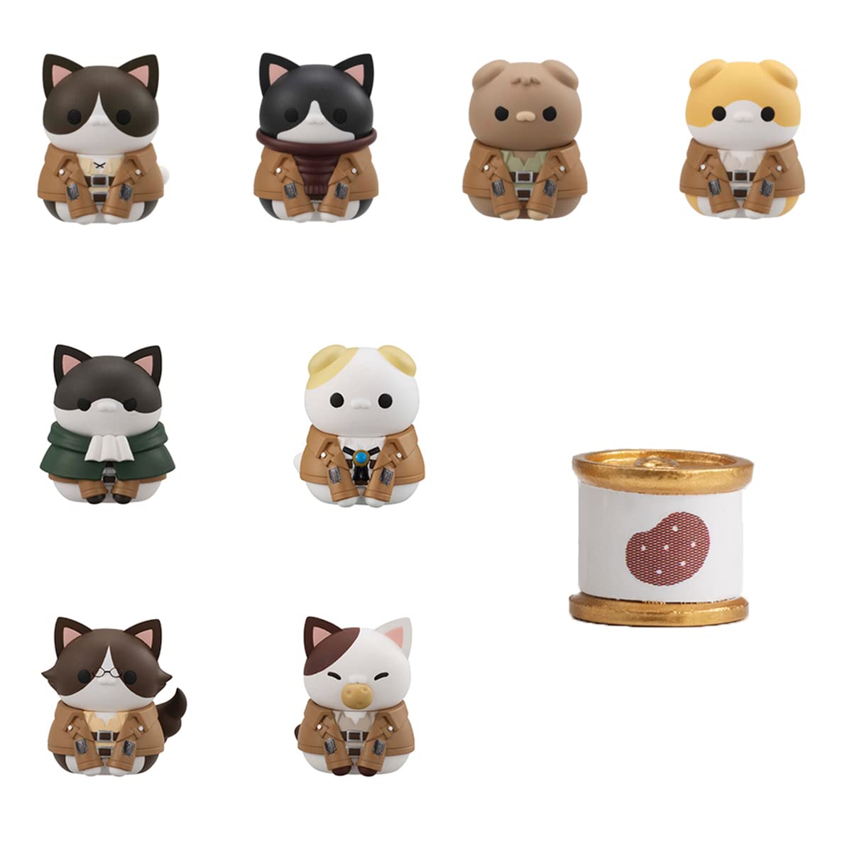 Megahouse - Attack On Titan - Attack on Tinyan Gathering Scout Regiment danyan! Complete Set w/Gift, Mega Cat Project Figure