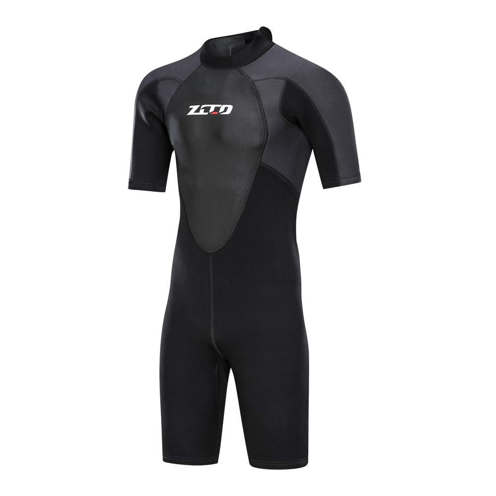 ZCCO Shorty Wetsuit Men's 3mm Premium Neoprene Full Sleeve for Snorkeling, Surfing,Canoeing,Scuba Diving Suits (3MM,XL)