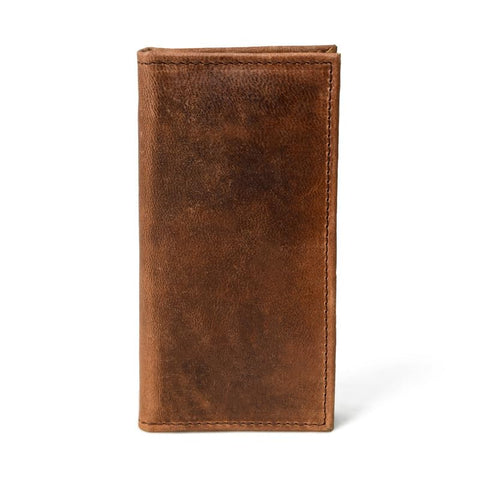 Merbaa Men's Rodeo Rose Wallet Fulll Grain leather RFID Blocking Bifold Wallet with Multiple Card slots, ID holder and Cash Compartment