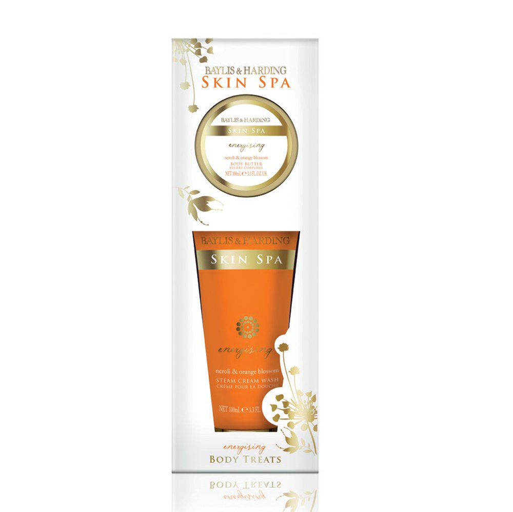 Baylis & Harding Small Bathing Essentials Set, Skin Spa Energising, Neroli and Orange Blossom