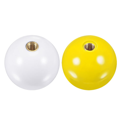 uxcell Joystick Head Rocker Ball Top Handle Arcade Game Replacement White/Yellow
